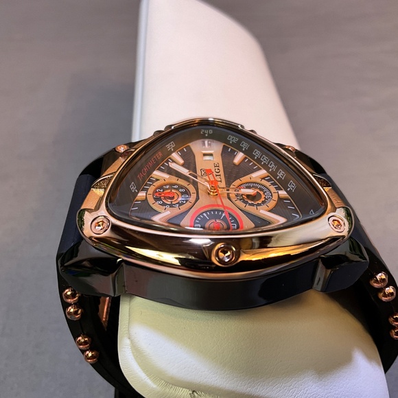 LIGE MEN Watch Triangle Luminous Pointers  Silicone  Strap - Picture 3 of 6